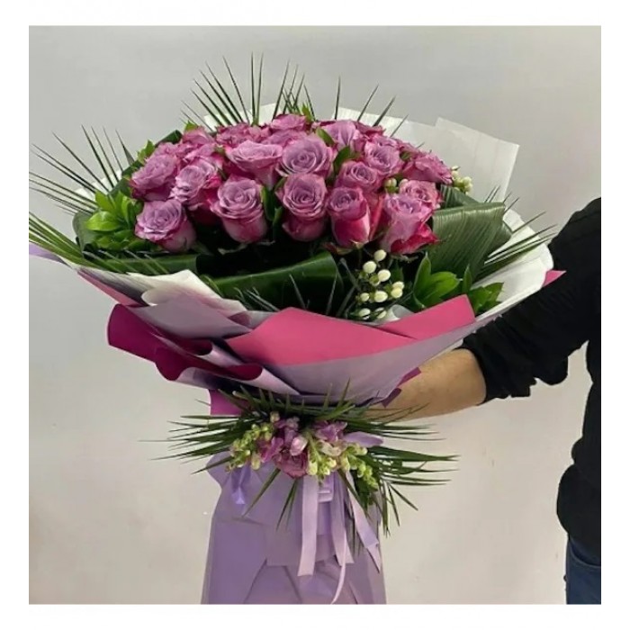 Paula Buket ( 29 Adet İthal Lila Gül)